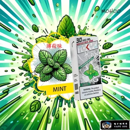 【薄荷味】Tokyo Mohoo Pod電子煙彈 10000口 3顆装可抽10天 12ml 買3送主機